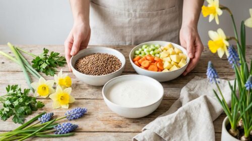 3 Zutaten für eine cremige vegane Linsensuppe mit vollem Geschmack