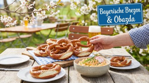 Bayerische Brezen mit Obazda sind Kulturenmix und Brotzeittradition