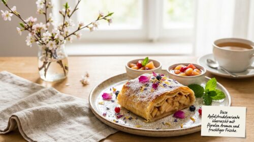 Diese Apfelstrudelvariante überrascht mit floralen Aromen und fruchtiger Frische