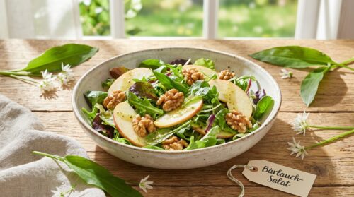 Frischer Bärlauch-Salat erhellt trübe Frühjahrsabende gesund und günstig