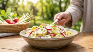 Mein Radieschen-Kartoffelsalat vereint würzig und frisch zum Frühling
