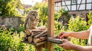 So locken Sie Eulen spielend leicht mit einer selbstgebauten Gartenfunktion in Ihren Garten
